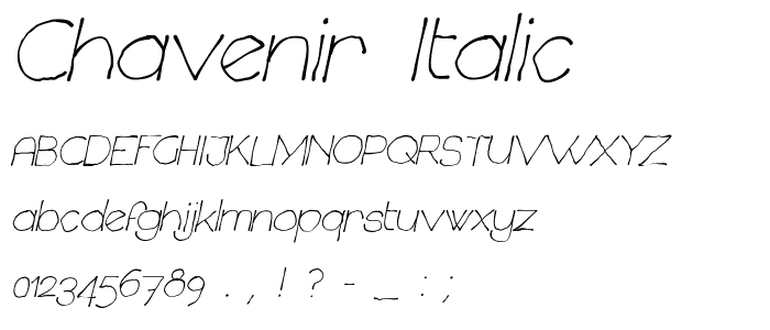 Chavenir Italic font